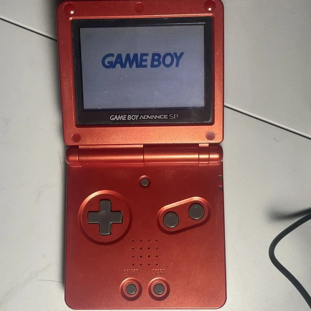 Gameboy Advanced sp GBA Flame Red Ags-001 Tested US Model